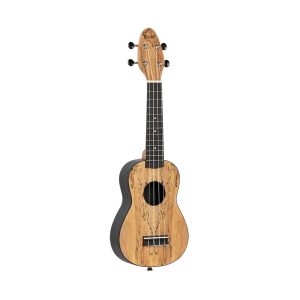 ORTEGA KEIKI UKULELE PACK, SOPRANO SIZE UKULELE, SPALTED MAPLE TOP, SATIN FINISH
